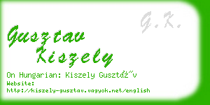 gusztav kiszely business card